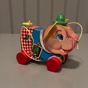 #479 Vintage Fisher-Price Peter Pig Pull-Along